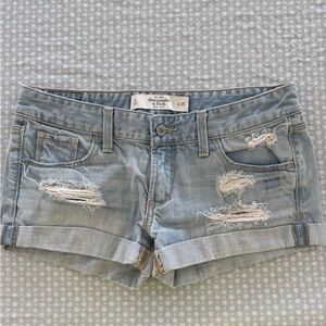 Abercrombie & Fitch Faded Blue Jean Shorts